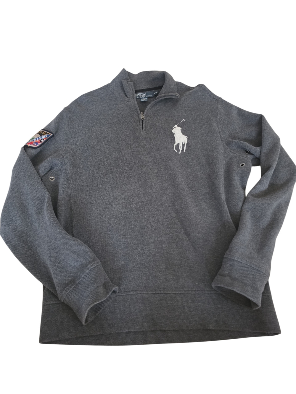 Polo by Ralph Lauren Men's Charcoal Half-Zip Pullover Sweater